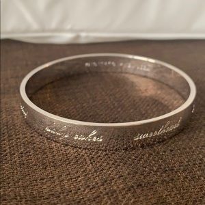 Kate Spade “Be Mine” silver bracelet